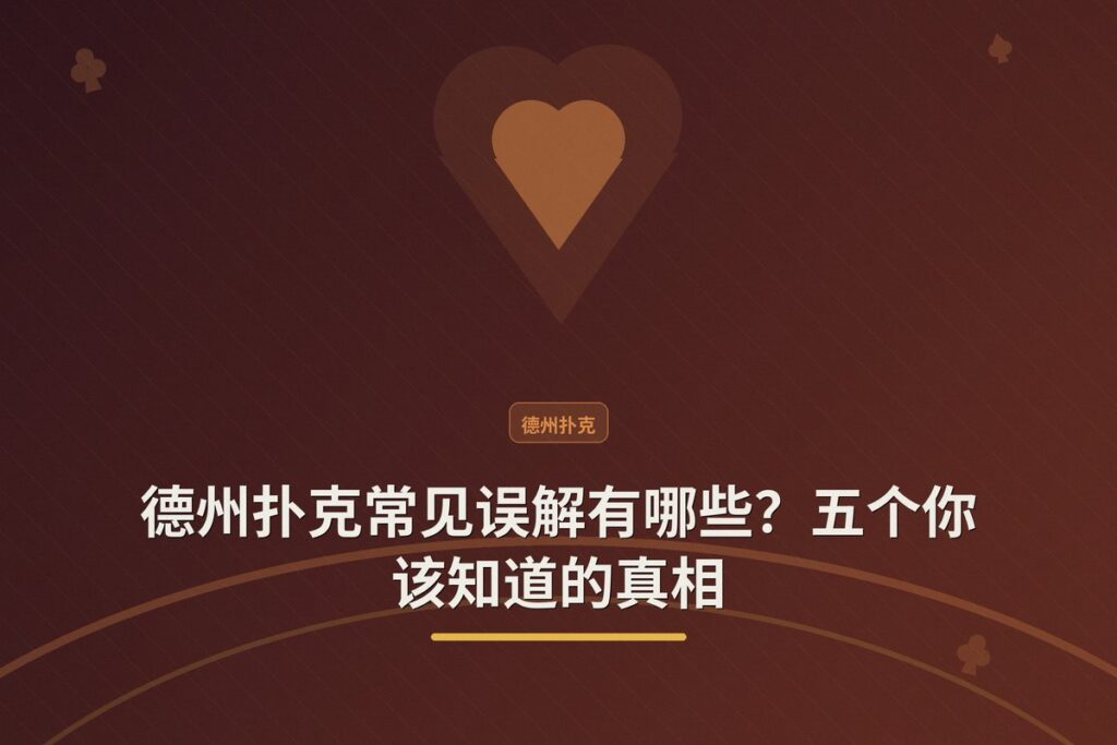 德州扑克常见误解有哪些 - 德州扑克常见误解有哪些?五个你该知道的真相