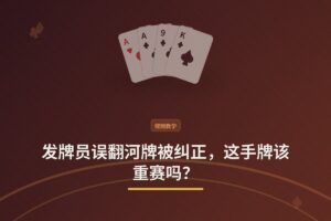 发牌员误翻河牌被纠正，这手牌该重赛吗？——现场扑克规则解析