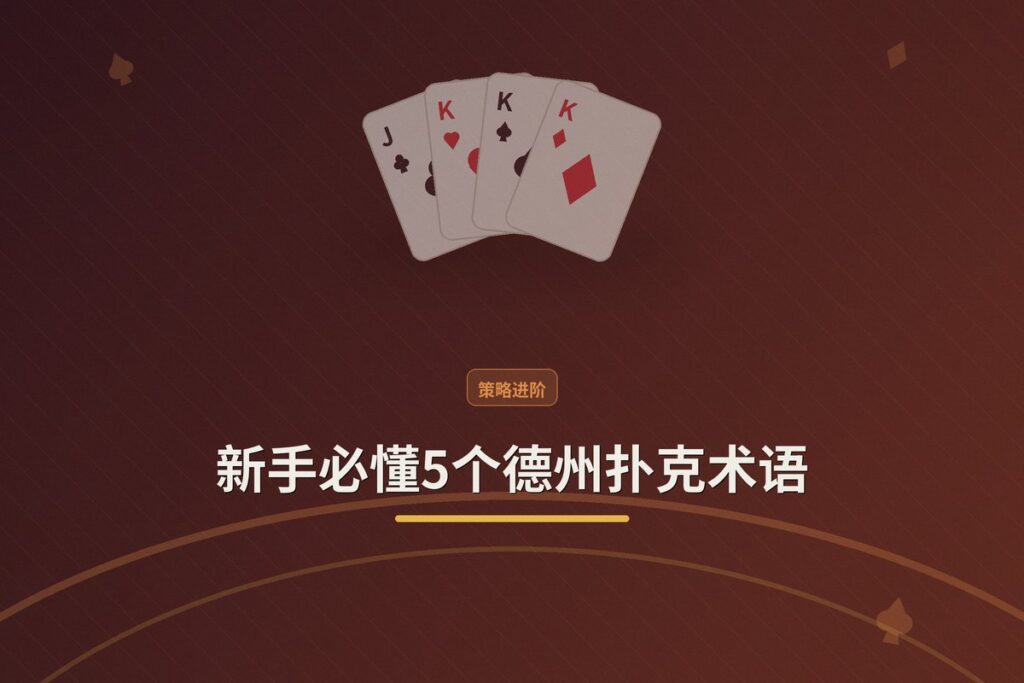 新手必懂5个德州扑克术语 - 新手必懂5个德州扑克术语:从摊牌到诈唬,快速入门指南