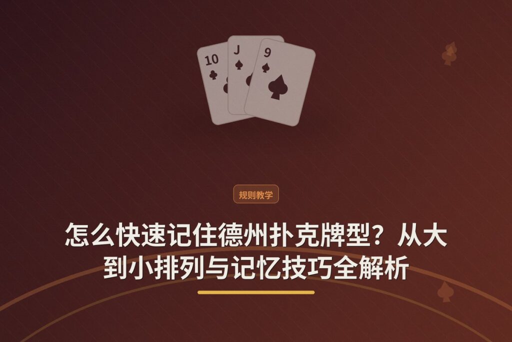 怎么快速记住德州扑克牌型 - 怎么快速记住德州扑克牌型？从大到小排列与记忆技巧全解析